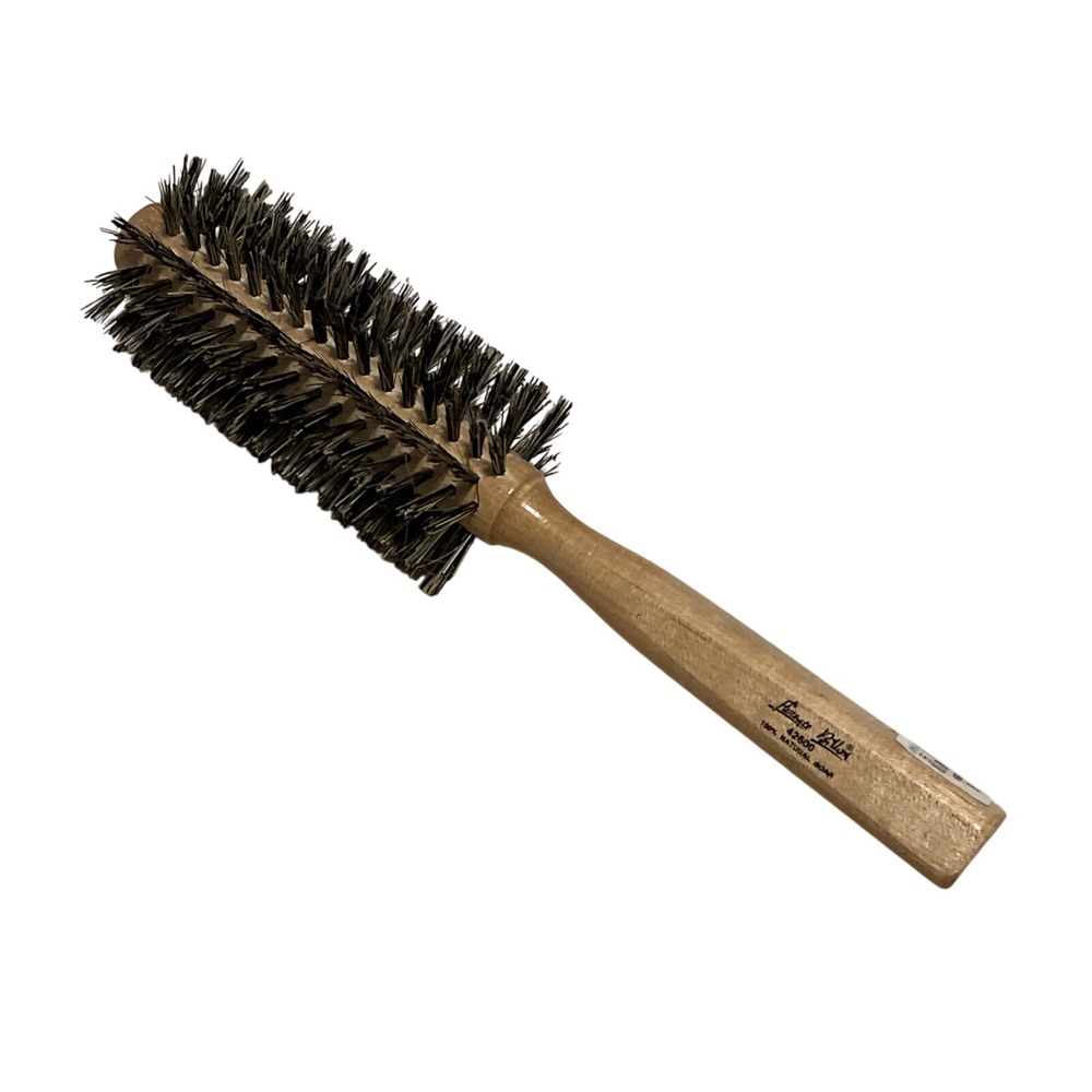 Vintage Florence‎ Billon ROUND BRUSHES Boar Bristle 42600 Wood Handle